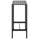 barbord 100x50x110 cm pulverlakeret stål sort