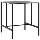 barbord 100x100x110 cm pulverlakeret stål sort