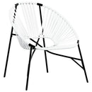 haveæg stol polyrattan sort og hvid