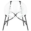 haveæg stol polyrattan sort og hvid