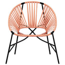 haveæg stol polyrattan sort og orange