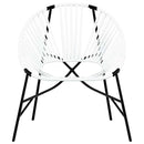 havestolssæt 3 stk. polyrattan sort og hvid