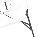 havestolssæt 3 stk. polyrattan sort og hvid