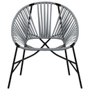 havestolssæt 3 stk. polyrattan sort og lysegrå