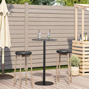 havebord Ø60x105 cm rundt stål sort