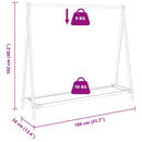 tøjstativ med hylder 106x34x102 cm bambus