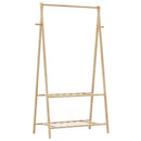 tøjstativ med hylder 96x45,5x150,5 cm bambus