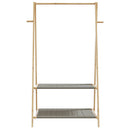 tøjstativ med hylder 96x45,5x150,5 cm bambus
