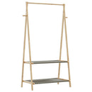 tøjstativ med hylder 96x45,5x150,5 cm bambus