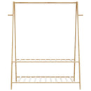 tøjstativ med hylder 132x45,5x150,5 cm bambus
