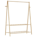 tøjstativ med hylder 132x45,5x150,5 cm bambus