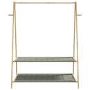 tøjstativ med hylder 132x45,5x150,5 cm bambus