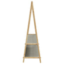 tøjstativ med hylder 132x45,5x150,5 cm bambus