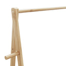 tøjstativ med hylder 132x45,5x150,5 cm bambus