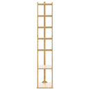 garderobestativ med kroge og hylder 38,5x30x156 cm bambus