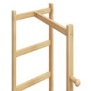 garderobestativ med kroge og hylder 38,5x30x156 cm bambus