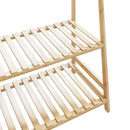 tøjstativ med hylder 110x40x180 cm bambus