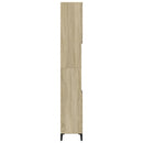 badeværelsesskab 30x30x190 cm konstrueret træ sonoma-eg