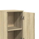 badeværelsesskab 30x30x190 cm konstrueret træ sonoma-eg