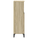 badeværelsesskab 30x30x100 cm konstrueret træ sonoma-eg