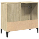 badeværelsesskab 65x33x60 cm konstrueret træ sonoma-eg