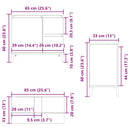 badeværelsesskab 65x33x60 cm konstrueret træ sonoma-eg