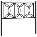 udskiftningsgavl 107 cm metal sort