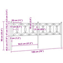 udskiftningsgavl 193 cm metal sort