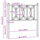 udskiftningsgavl 75 cm metal hvid