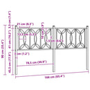 udskiftningsgavl 160 cm metal hvid