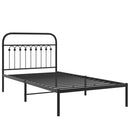 sengeramme med sengegavl 100x190 cm metal sort