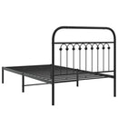 sengeramme med sengegavl 100x190 cm metal sort
