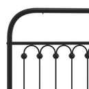 sengeramme med sengegavl 100x190 cm metal sort