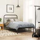 sengeramme med sengegavl 100x190 cm metal sort