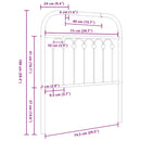 udskiftningsgavl 75 cm metal sort