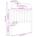 udskiftningsgavl 80 cm metal sort