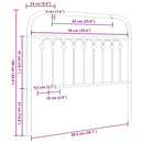 udskiftningsgavl 100 cm metal sort