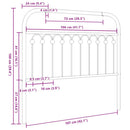 udskiftningsgavl 107 cm metal sort