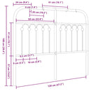 udskiftningsgavl 120 cm metal sort