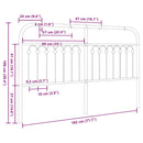 udskiftningsgavl 180 cm metal sort