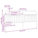 udskiftningsgavl 193 cm metal sort