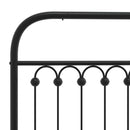 udskiftningsgavl 200 cm metal sort