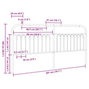 udskiftningsgavl 200 cm metal sort