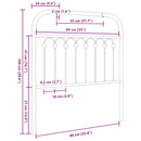 udskiftningsgavl 90 cm metal hvid