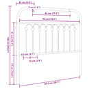 udskiftningsgavl 100 cm metal hvid