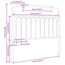 udskiftningsgavl 107 cm metal hvid
