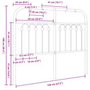 udskiftningsgavl 120 cm metal hvid