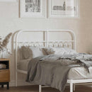 udskiftningsgavl 120 cm metal hvid