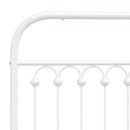 udskiftningsgavl 135 cm metal hvid