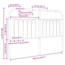 udskiftningsgavl 135 cm metal hvid